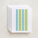 "Favorite Colors" - Custom Name Labels in Lime by Abby Munn - Full Sheet