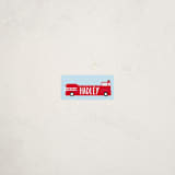 "Fire Engine Name" - Custom Name Labels in Clear Sky by Dea and Bean - Front