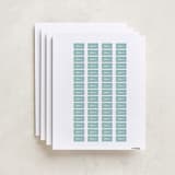 "Watercolor Name Label" - Custom Name Labels in Ocean by Liz Conley - Full Sheet