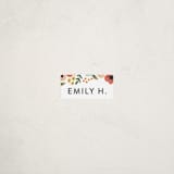 "Watercolor Flowers" - Custom Name Labels in Ruby by Haley McCoy - Front