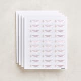 "Sportsy Baseball" - Custom Name Labels in Cardinal by Teju Reval - Full Sheet