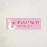 "Llama Fun" - Custom Name Labels in Candy by Karidy Walker - Front