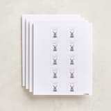 "Baby Animal Rabbit" - Custom Name Labels in Blush by Cass Loh - Full Sheet