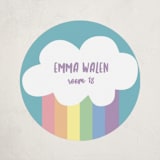 "Making Rainbows" - Custom Name Labels in Clear Skies by Dawn Jasper - Front