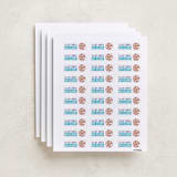 "Nonuts" - Custom Name Labels in Teal by peetie design - Full Sheet
