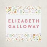 "Pretty Floral Frame" - Custom Name Labels in Cherry Blossom by Phrosné Barwood - Front