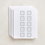"Doodle Frame" - Custom Name Labels in Mint by Hooray Creative - Full Sheet