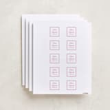 "Scalloped Trim" - Custom Name Labels in Hibiscus by Alexandra Cohn - Full Sheet