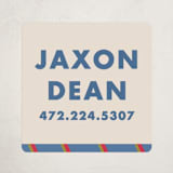 "Classic Prep" - Custom Name Labels in Blue Jay by AK Graphics - Front