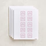 "Stripes & Squiggles" - Custom Name Labels in Bubblegum by Meredith Collie - Full Sheet