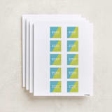 "Favorite Colors" - Custom Name Labels in Lime by Abby Munn - Full Sheet