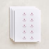 "Classic Cherries" - Custom Name Labels in Bing Cherry by Charter Oaks Creative - Full Sheet