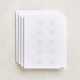 "elegant serif" - Custom Name Labels in Lime by Ellen Schlegelmilch - Full Sheet
