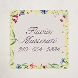 "Blooming Garden" - Custom Name Labels in Citrus by Pati Cascino - Front
