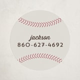 "Home Run" - Custom Name Labels in Dirt by Sarah DeWitt - Front