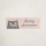 "the cat's meow" - Custom Name Labels in Blush by Shirley Lin Schneider - Front
