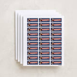 "Hey Sporty" - Custom Name Labels in Navy by Abby Munn - Full Sheet