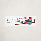 "Ice Hockey" - Custom Name Labels in Mocha by peetie design - Front