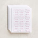 "Bow" - Custom Name Labels in Peony by Baumbirdy - Full Sheet