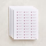 "Classic Cherries" - Custom Name Labels in Bing Cherry by Charter Oaks Creative - Full Sheet