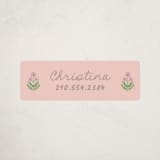 "Botanical maximalism" - Custom Name Labels in Poppy by Creo Study - Front