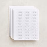 "Dainty Garden" - Custom Name Labels in Blush by Paper Raven Co. - Full Sheet