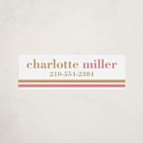 "Graphic two-tone name" - Custom Name Labels in Faux Gold by Ester Bernaldo de Quiros - Front