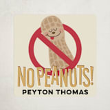 "No Peanuts" - Custom Name Labels in Banana by Jessie Steury - Front