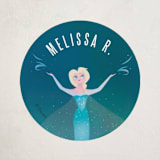 "Disney Elsa's Magic" - Custom Name Labels in Frost by Lori Wemple - Front
