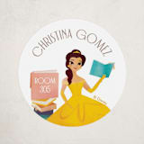 "Storytime with Belle from Disney's Beauty And The Beast" - Custom Name Labels in Golden yellow by Lori Wemple - Front