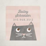"the cat's meow" - Custom Name Labels in Blush by Shirley Lin Schneider - Front