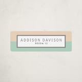 "Mod Frame" - Custom Name Labels in Apricot by Olivia Raufman - Front