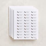 "Basset Hound Pup" - Custom Name Labels in Tire by Laura Bercovich - Full Sheet