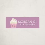 "cupcake" - Custom Name Labels in Orchid by Jessica Ogden - Front