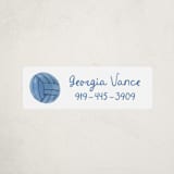 "Sportsy Volleyball" - Custom Name Labels in Ice by Teju Reval - Front