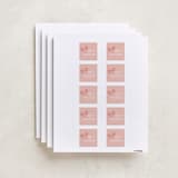 "Love From" - Custom Name Labels in Strawberry by Kim Dietrich Elam - Full Sheet