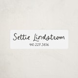 "Settie" - Custom Name Labels in Ink by Megan Davis - Front