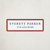 "a perfect gentleman" - Custom Name Labels in Maroon by Kat Roberts - Front