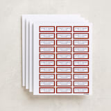 "a perfect gentleman" - Custom Name Labels in Maroon by Kat Roberts - Full Sheet