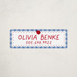 "Love Bug" - Custom Name Labels in Sky by Jennifer Lew - Front