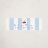 "Sail Boats Baby" - Custom Name Labels in Periwinkle by Angela Thompson - Front