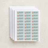 "Hugs & Squishes" - Custom Name Labels in Mint by Erica Krystek - Full Sheet