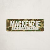 "Camo" - Custom Name Labels in Camouflage by Shiny Penny Studio - Front