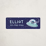 "Out of this World" - Custom Name Labels in Midnight by Sherley Ferreira - Front