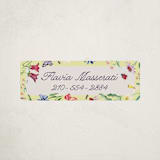 "Blooming Garden" - Custom Name Labels in Citrus by Pati Cascino - Front