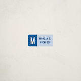 "Bold Initial" - Custom Name Labels in Royal by Jessica Ogden - Front