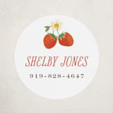 "So Berry Sweet" - Custom Name Labels in Strawberry by Itsy Belle Studio - Front