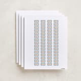 "Elegant stripes" - Custom Name Labels in Azure by motifmyway - Full Sheet