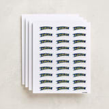 "All Star Pennant" - Custom Name Labels in Banana by Shiny Penny Studio - Full Sheet