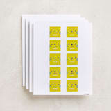 "Kitty" - Custom Name Labels in Lemon by Lori Wemple - Full Sheet